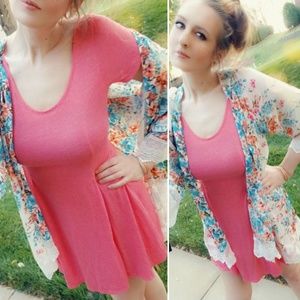 Pink strapy Low-back Dress